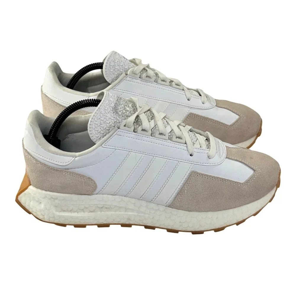 Adidas Retropy E5 Sneakers Mens 10 White Beige Retro Streetwear Athleisure Shoes